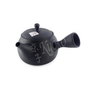 11-703 : Teepot mit Keramiksieb, Handarbeit Gyoko, schwarz, 175 ml
