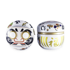 18-394 : Teedose Daruma, weiß, 100g