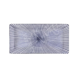 20-224 : Sushiplatte Sendan Tokusa, längl., blau,  22,5 x 11 cm; H = 2,3 cm
