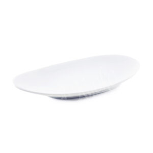 20-492 : Teller oval, klein, weiß, 12,5 x 6,5 cm