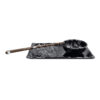 20-595 : 2:2:2 Teller-Hashi-Set Sakura Ginsai, 6-fach, schwarz, 12,5 x 22 cm / 8,8 x 3,3 x 22,5 cm – Bild 2