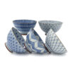20-636 : Reisschalenset Kosen Egawari, 5-fach sort., blau/weiß, ø = 11,5 cm; H = 6 cm