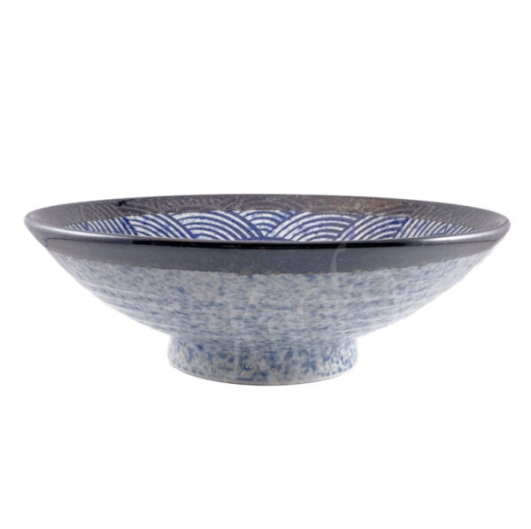 21-186 : Ramenbowl Seikaiha, flach, ø = 24,5 cm; H = 7 cm