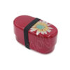 23-446 : Lunchbox Flowergarden S, rot, 15 x7 cm; H = 8 cm