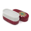 23-446 : Lunchbox Flowergarden S, rot, 15 x7 cm; H = 8 cm – Bild 2