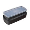 23-457 : Lunchbox Ajiro, mikrowellen- und spülmaschinengeeignet, schwarz, 8 x 20 cm; H = 8 cm – Bild 2