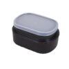 23-515 : Lunchbox Kenryoku Kagome, schwarz, 18 x 9,5 cm; H = 8 cm – Bild 2