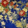 56-662:  Kimono Blume royal blau, 55" – Bild 2