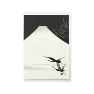65-312: Briefkarte Haiga Tsuru vor Fuji