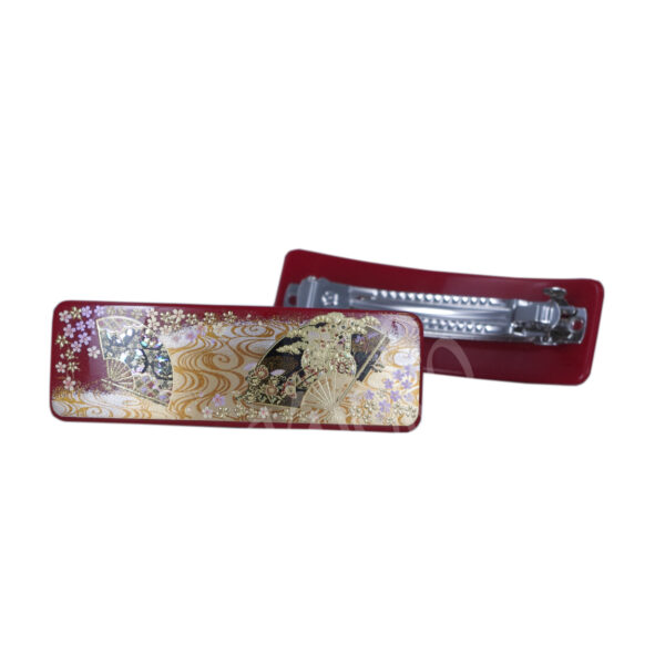 68-261 : Haarspange Miyabi, Lack, rot, 11 x 3,5 cm