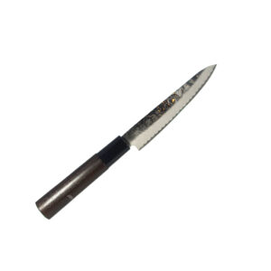 24-254 : Messer zum Schäle mit dunklem Holzgriff (11 cm) Edelstahlklinge (12 cm)