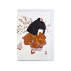 65-309e : Briefkarte Warabe spielendes Mädchen