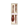 23-489 : Hashi/Hashioki & Spoon Set Tsuru rot – Bild 2