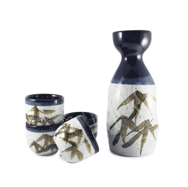 10-851: 1:4 Sake Set Susuki (F) 250 ml, (C) ø = 5 cm; H = 4,1 cm 40ml