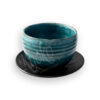 21-215: Teecup mit Unterteller, turk. blau