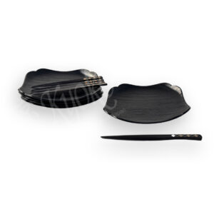 23-410:  kleine Teller & Messer Set Meimeisara, Lack