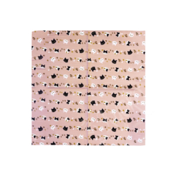 46-223 : Furoshiki Mame Neko Pink 50 x 50cm